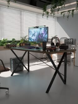 Profesyonel Ofis Masası OF46005-2-140 Ceviz 36 mm Kalınlık - 140 X 90 cm