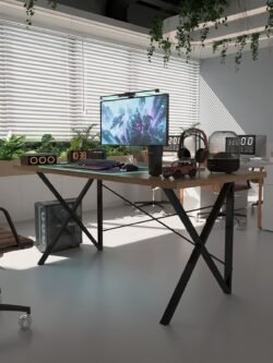 Profesyonel Ofis Masası OF46005-6-180 A.Çam 36 mm Kalınlık - 180 X 90 cm