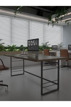 Profesyonel Ofis Masası OF46004-2-180 Ceviz 36 mm Kalınlık - 180 X 90 cm