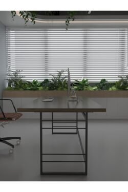 Profesyonel Ofis Masası OF46004-2-180 Ceviz 36 mm Kalınlık - 180 X 90 cm