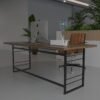 Profesyonel Ofis Masası OF46004-2-180 Ceviz 36 mm Kalınlık - 180 X 90 cm