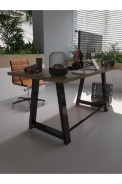Profesyonel Ofis Masası OF46003-2-180 Ceviz 36 mm Kalınlık - 180 X 90 cm