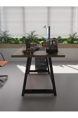 Profesyonel Ofis Masası OF46003-2-180 Ceviz 36 mm Kalınlık - 180 X 90 cm