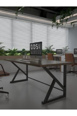 Profesyonel Ofis Masası OF46002-2-180 Ceviz 36 mm Kalınlık - 180 X 90 cm