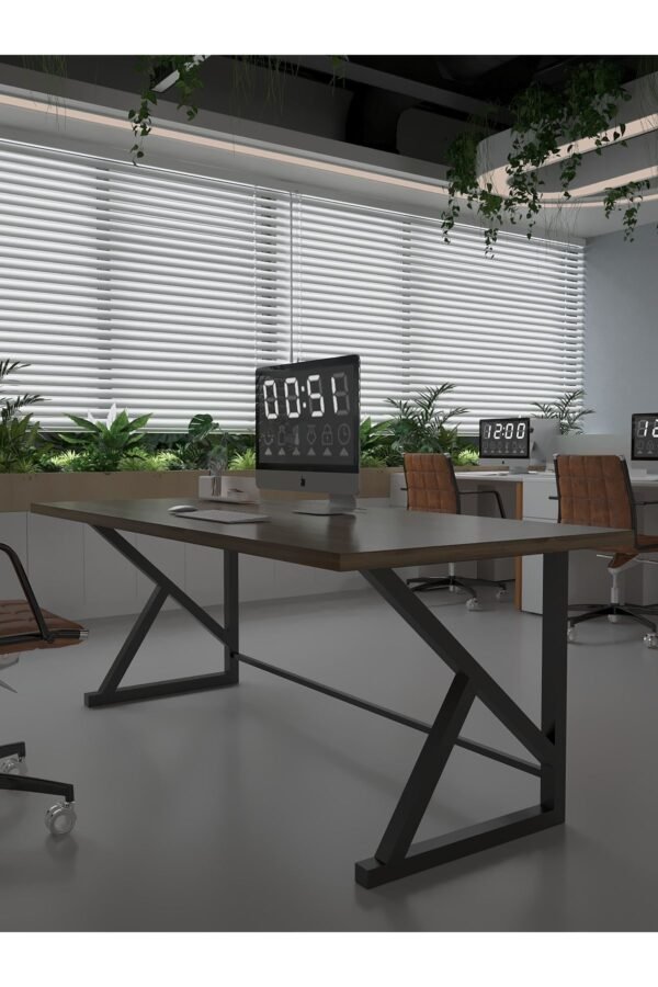 Profesyonel Ofis Masası OF46002-2-180 Ceviz 36 mm Kalınlık - 180 X 90 cm