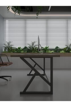Profesyonel Ofis Masası OF46002-2-180 Ceviz 36 mm Kalınlık - 180 X 90 cm