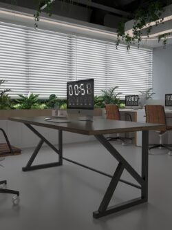 Profesyonel Ofis Masası OF46002-2-140 Ceviz 36 mm Kalınlık - 140 X 90 cm