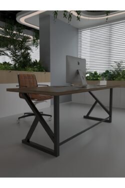 Profesyonel Ofis Masası OF46002-2-180 Ceviz 36 mm Kalınlık - 180 X 90 cm