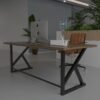 Profesyonel Ofis Masası OF46002-2-180 Ceviz 36 mm Kalınlık - 180 X 90 cm