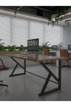 Profesyonel Ofis Masası OF46002-6-180 A.Çam 36 mm Kalınlık - 180 X 90 cm