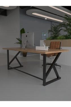 Profesyonel Ofis Masası OF46002-6-180 A.Çam 36 mm Kalınlık - 180 X 90 cm