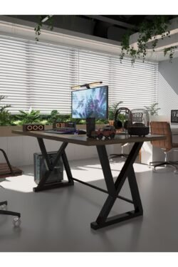 Profesyonel Ofis Masası OF46001-2-180 Ceviz 36 mm Kalınlık - 180 X 90 cm