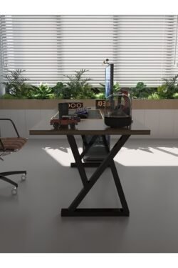 Profesyonel Ofis Masası OF46001-2-180 Ceviz 36 mm Kalınlık - 180 X 90 cm