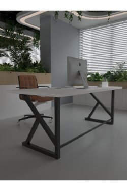 Profesyonel Ofis Masası OF75002-1-180 Beyaz 36 mm Kalınlık - 180 X 75 cm