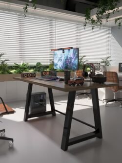 Profesyonel Ofis Masası OF75003-2-180 Ceviz 36 mm Kalınlık - 180 X 75 cm