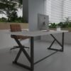 Profesyonel Ofis Masası OF75002-1-140 Beyaz 36 mm Kalınlık - 140 X 75 cm