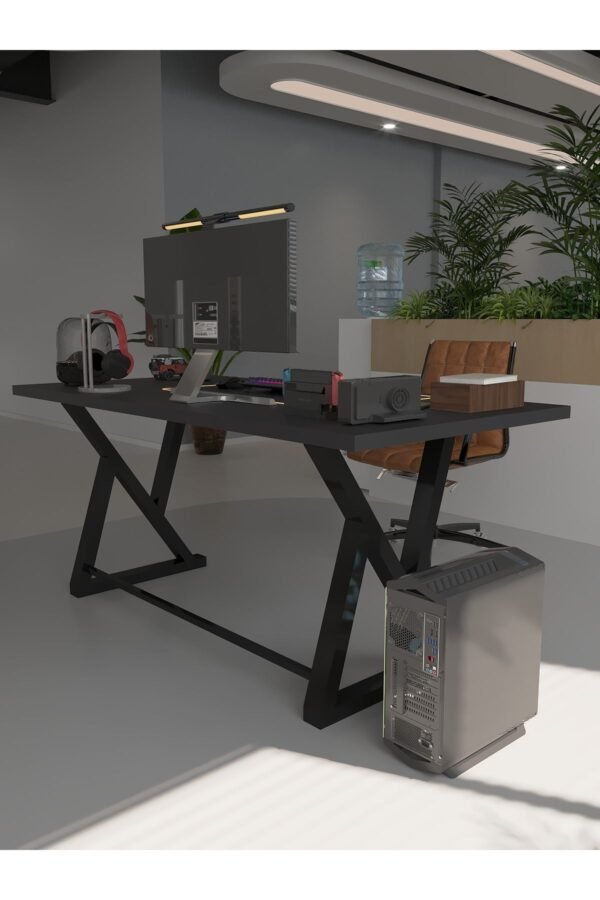 Profesyonel Ofis Masası OF75001-4-180 Antrasit 36 mm Kalınlık - 180 X 75 cm