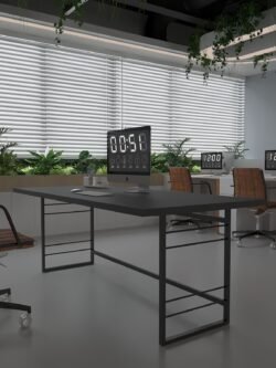 Profesyonel Ofis Masası OF75004-4-140 Antrasit 36 mm Kalınlık - 140 X 75 cm