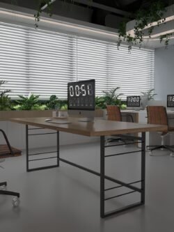 Profesyonel Ofis Masası OF75004-6-160 A.Çam 36 mm Kalınlık - 160 X 75 cm