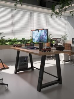 Profesyonel Ofis Masası OF75003-6-160 A.Çam 36 mm Kalınlık - 160 X 75 cm