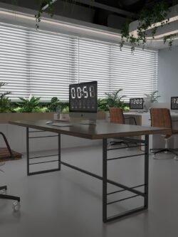Profesyonel Ofis Masası OF75004-2-160 Ceviz 36 mm Kalınlık - 160 X 75 cm