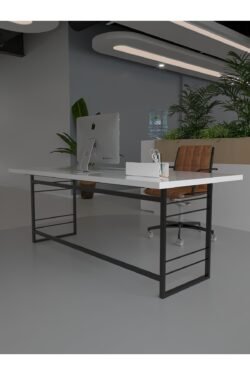Profesyonel Ofis Masası OF75004-1-160 Beyaz 36 mm Kalınlık - 160 X 75 cm