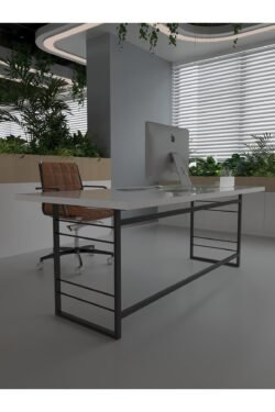 Profesyonel Ofis Masası OF75004-1-140 Beyaz 36 mm Kalınlık - 140 X 75 cm