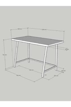 Profesyonel Çalışma Masası 120x60 cm DA60001 36 mm Üst Tabla Kalınlığı Oyuncu Masaı