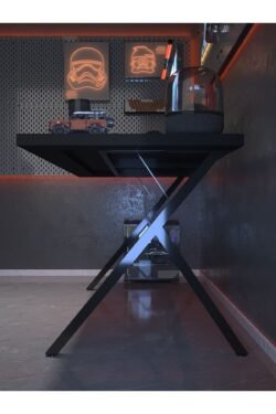 Profesyonel Oyuncu Masası DA75006-7-140 Siyah 36 mm Kalınlık - 140 X 75 cm