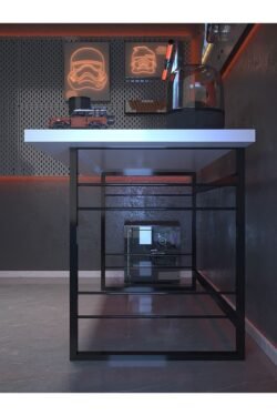 Profesyonel Oyuncu Masası DA75004-1-180 Beyaz 36 mm Kalınlık - 180 X 75 cm