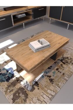 Festival Orta Sehpa SOS-SET-2-6-4 SİLVER ÇAM ANTRASİT 90x60 cm