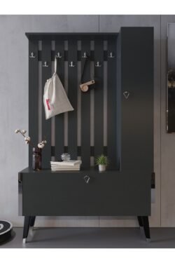 Festival Portmanto - Ayakkabılık P1002-4 Silver Antrasit Minifiks Bağlantılı