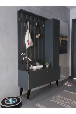 Festival Portmanto - Ayakkabılık P1002-4 Silver Antrasit Minifiks Bağlantılı