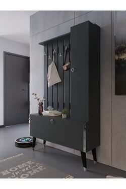 Festival Portmanto - Ayakkabılık P1002-4 Silver Antrasit Minifiks Bağlantılı