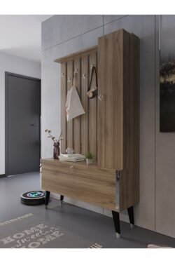 Festival Portmanto - Ayakkabılık P1002-2 Silver Ceviz Minifiks Bağlantılı