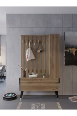 Festival Portmanto - Ayakkabılık P1002-2 Silver Ceviz Minifiks Bağlantılı