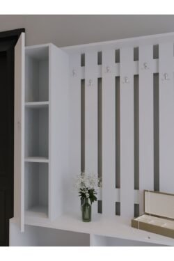 Festival Portmanto - Ayakkabılık SP1001-1 Silver Parlak Beyaz Minifiks Bağlantılı
