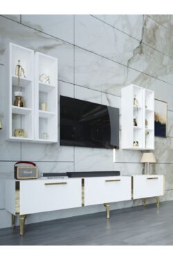Festival Tv Ünitesi G3002-1-Y1-D1 Gold Beyaz