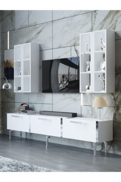 Festival Tv Ünitesi S3002-1-Y1-D1 Silver Beyaz
