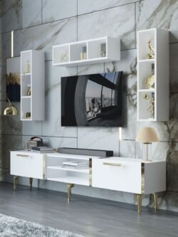 Festival Tv Ünitesi G3006-1-Y1-D1 Gold Beyaz