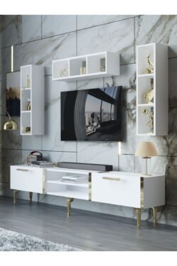 Festival Tv Ünitesi G3006-1-Y1-D1 Gold Beyaz