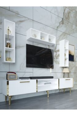 Festival Tv Ünitesi G3006-1-Y1-D1 Gold Beyaz