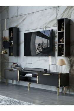 Festival Tv Ünitesi G3000-7-Y1-D1 Gold Siyah
