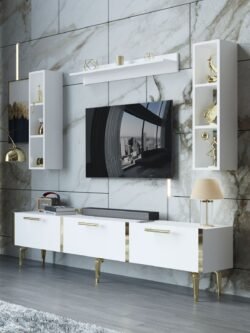 Festival Tv Ünitesi G3008-1-Y1-D1 Gold Beyaz