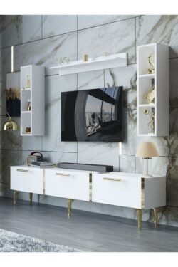 Festival Tv Ünitesi G3008-1-Y1-D1 Gold Beyaz
