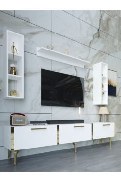 Festival Tv Ünitesi G3008-1-Y1-D1 Gold Beyaz