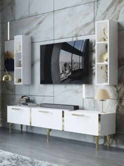 Festival Tv Ünitesi G3004-1-Y1-D1 Gold Beyaz