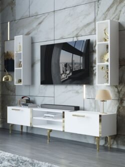 Festival Tv Ünitesi G3000-1-Y1-D1 Gold Beyaz