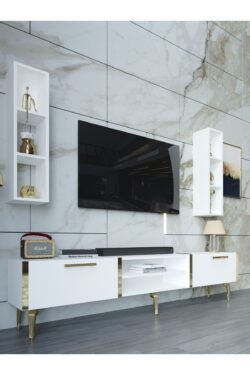 Festival Tv Ünitesi G3000-1-Y1-D1 Gold Beyaz