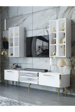 Festival Tv Ünitesi G3001-1-Y1-D1 Gold Beyaz